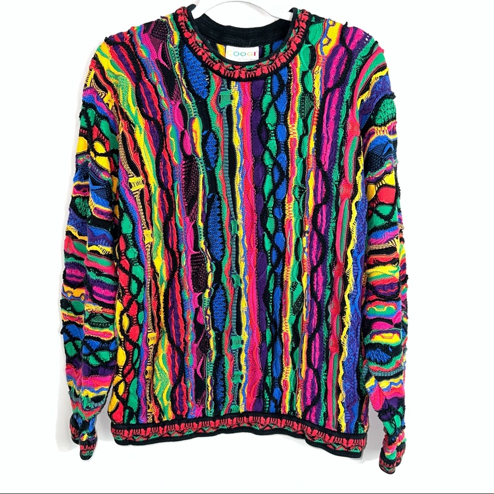 Coogi Australia Vintage Men’s Sweater-Bright Colorful-Large